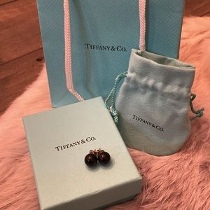 Authentic Tiffany & Co. Black Onyx 10mm Bead Earrings